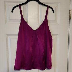 Vince Purple Satin Camisole Top